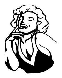 237x300 Marilyn Monroe James Dean Elvis Bogart Vinyl Car Truck Window
