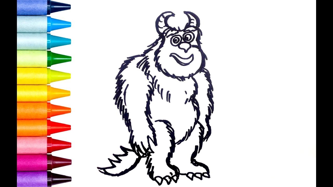 1280x720 How To Draw James P Sullivan From Monsters, Inc