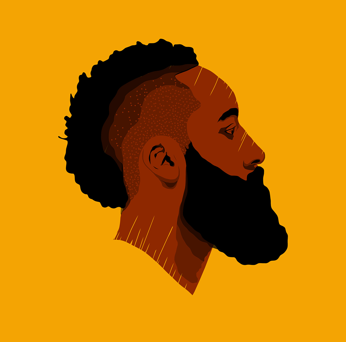1400x1384 James Harden Minimal Profile On Behance