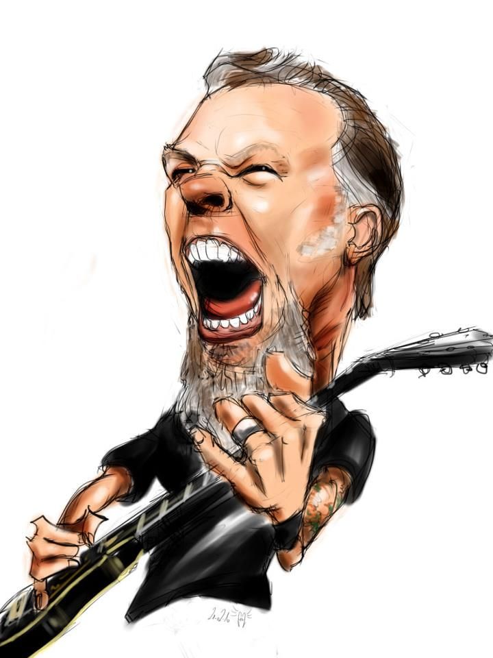 720x960 James Hetfield Metallica Wallpaper In Caricature