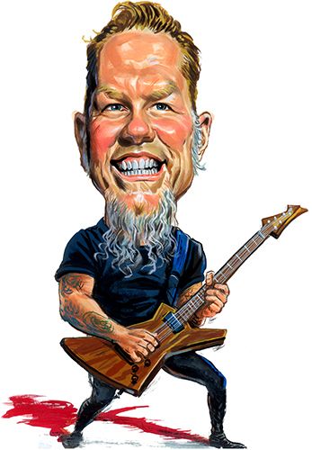 347x500 James Hetfield Cartoon Rock Star Cartoons In Caricature