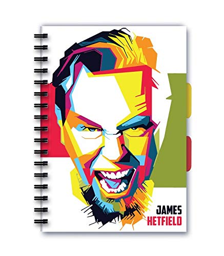 437x500 Posterskart James Hetfield Metallica Illustration Notebook