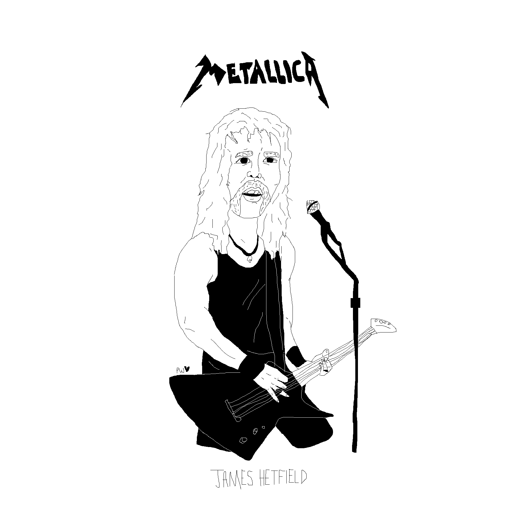 1786x1784 It's A Ms Paint Of James Hetfield, Sad But True Metallica