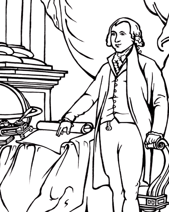 578x726 President James Madison Coloring