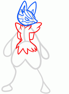 221x302 How To Draw Mega Lucario, Step