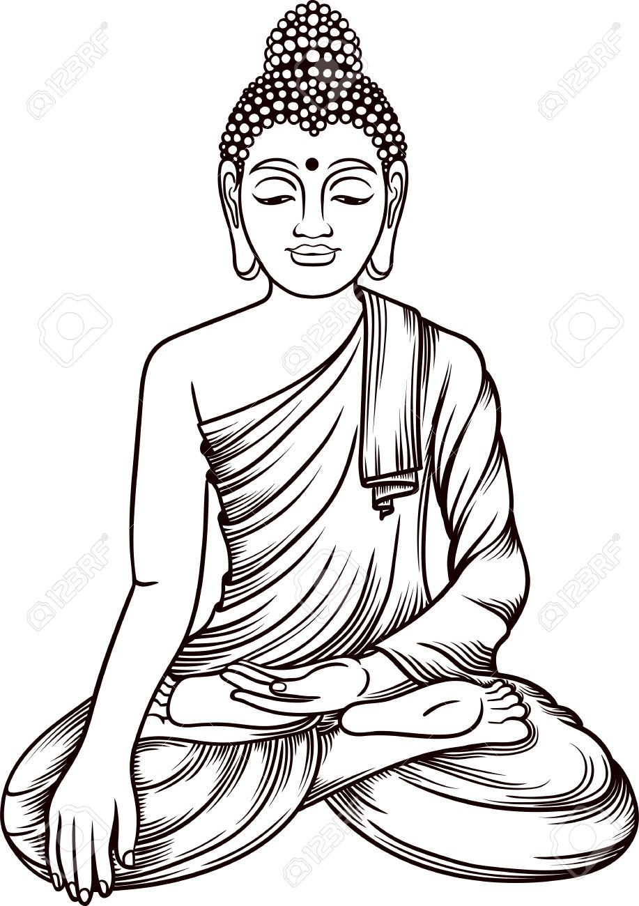 917x1300 Collection Of Free Buddha Clipart Coloring Download On Ui Ex