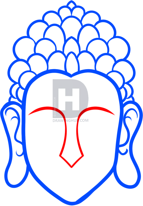 500x720 How To Draw Buddha Easy, Step