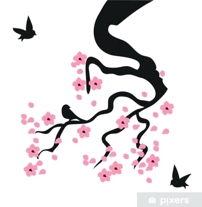 683x700 Cherry Blossom Sticker Japan Drawing Hand Painted Download Free