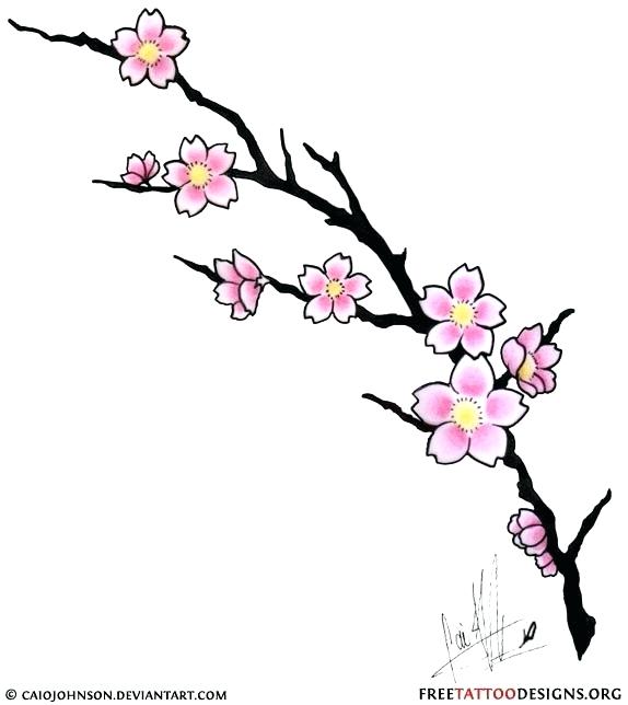 574x644 Cherry Blossom Branch