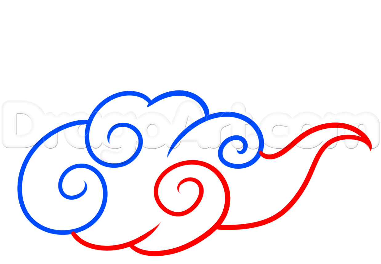 1238x858 How To Draw Anime Clouds, Step