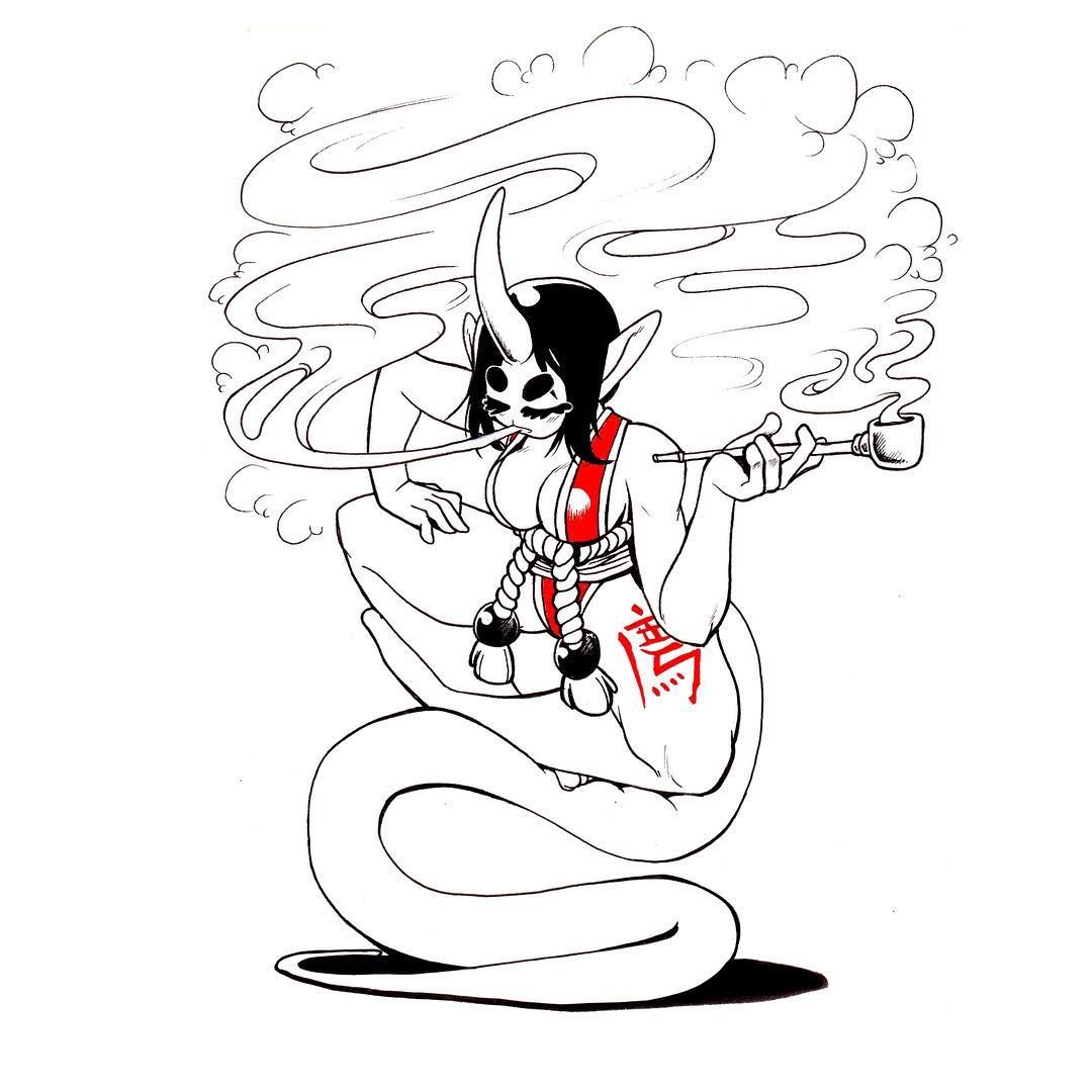 1080x1080 Inktober Day Don't Smoke Kids Stay In School