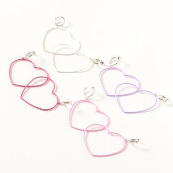 350x350 Osewaya Slender Heart Clip On Earrings Tokyo Otaku Mode Shop