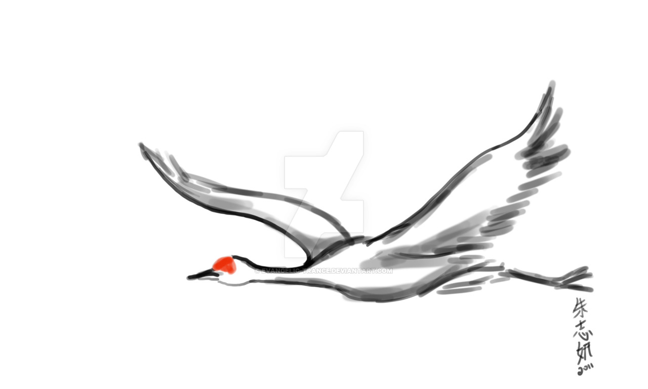 1280x768 Japanese Crane