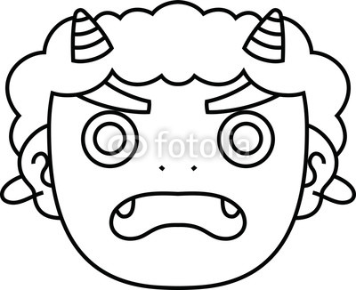 400x326 Cute Japanese Demon Mask Outline Buy Photos Ap Images Detailview