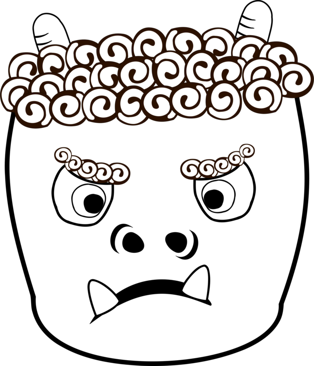 644x750 Drawing Japanese Devil Transparent Png Clipart Free Download