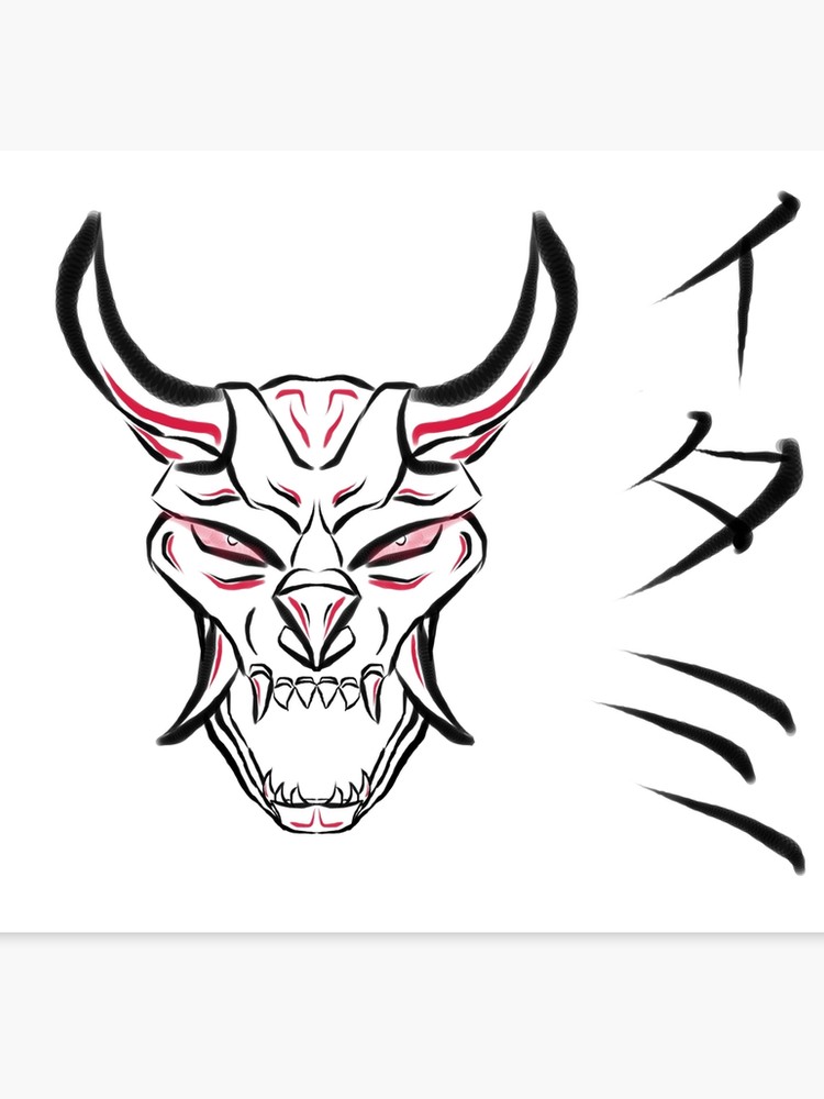 750x1000 Japanese Style Thresh Mask Canvas Print