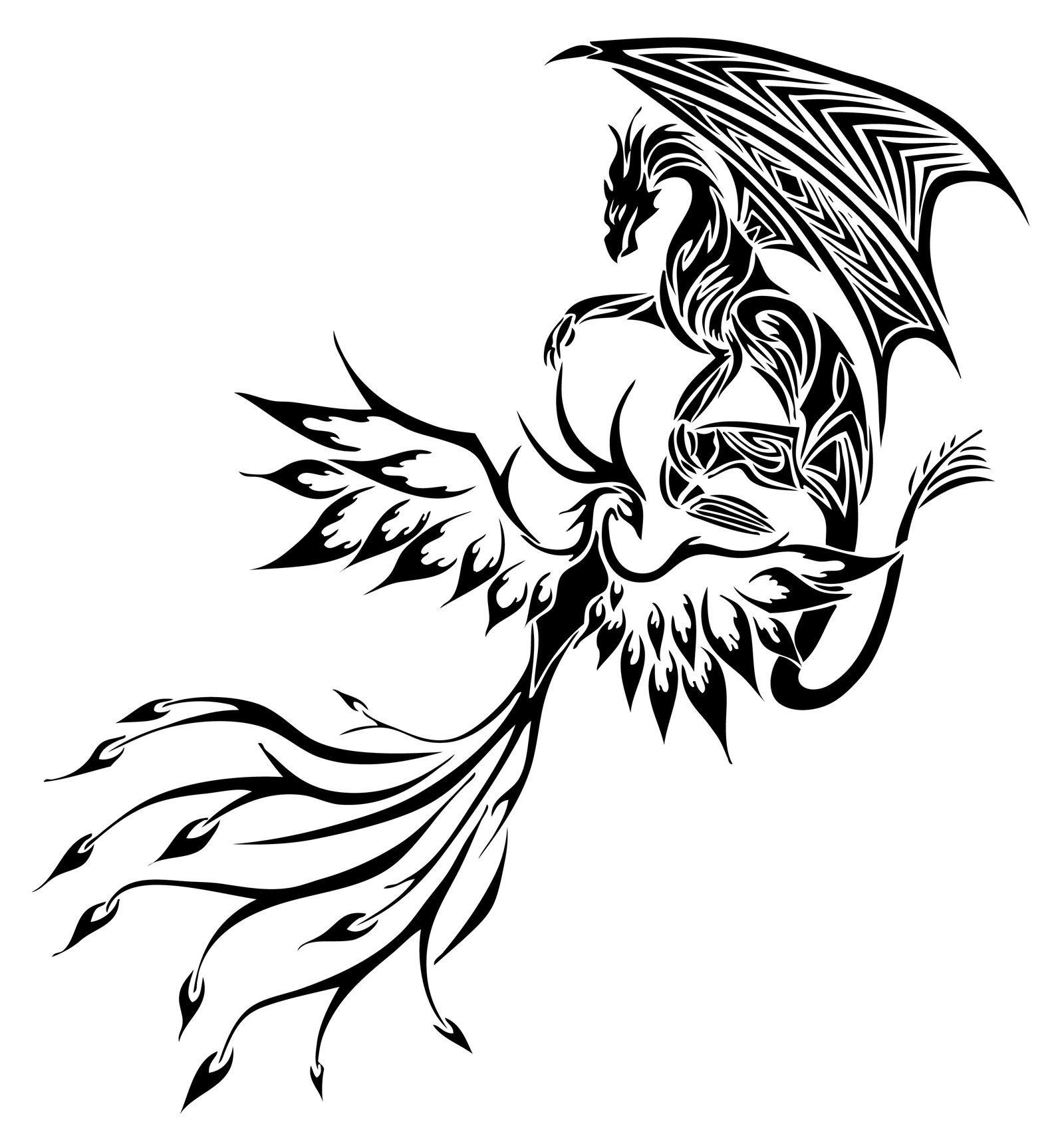 1600x1714 Tattoos Japanese Dragon Tattoo Design Vector Download In Tattoos