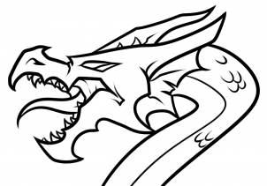 302x211 How To Draw A Dragon Head For Beginners, Step