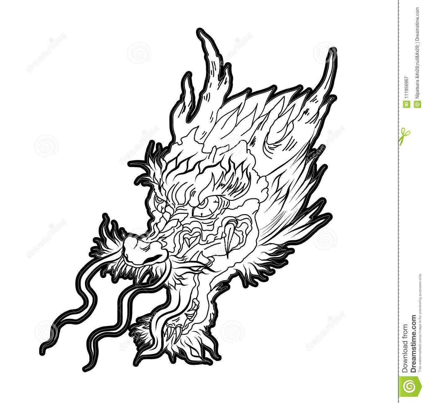 1374x1300 Abstract Dragon Lady Drawing And Hand Drawn Japanese Dragon Head