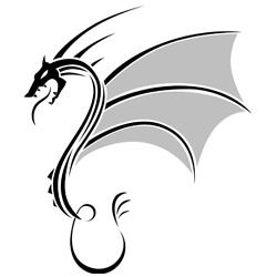 250x250 Austin Schumann Tribal Dragon Drawing