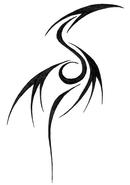 444x633 Tribal Dragon Tattoo Glyph