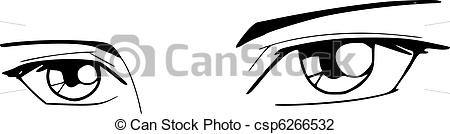 450x134 Manga Eyes Eyes In Style Of Japanese Comics Vector Illustration