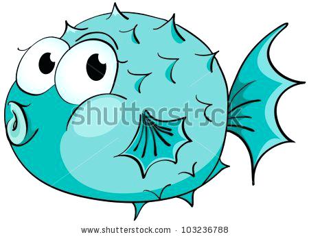450x346 Puffer Fish Drawing Illustration Of A Puffer Fish On White
