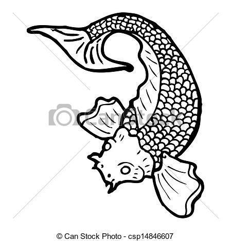 449x470 Black And White Japanese Fish Tattoo