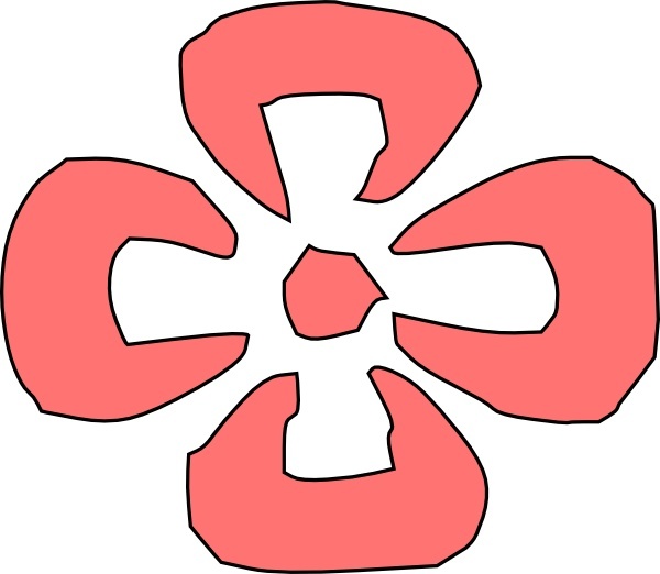 600x522 Japanese Decorative Red Flower Clip Art Free Vector In Open Office