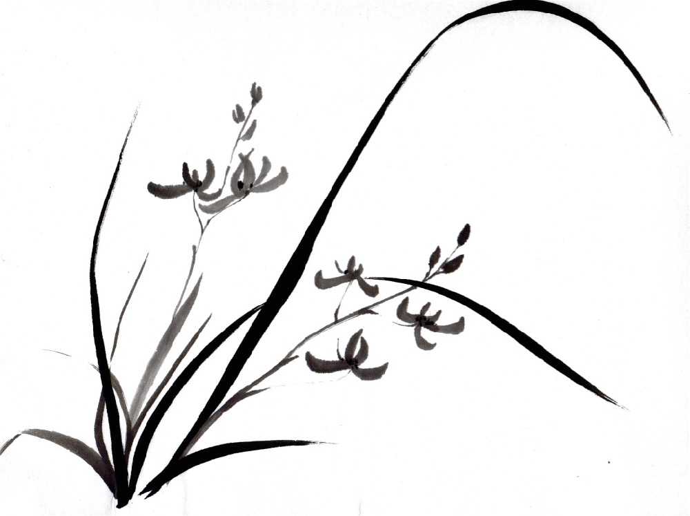 1000x747 Japanese Ink Painting Calligraphy