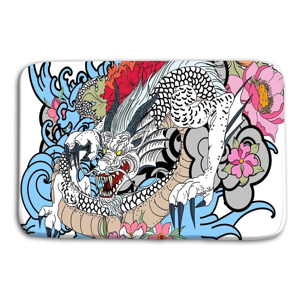 1001x1001 Jieifeosnnxz Doormat Indoor Outdoor Hand Drawn Dragon