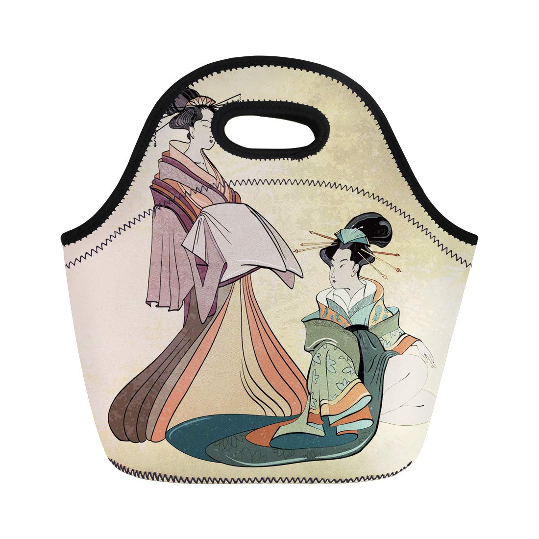 1100x1100 Semtomn Lunch Tote Bag Geisha Ancient Japan Classical