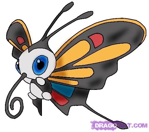 505x445 How To Draw Beautifly, Step