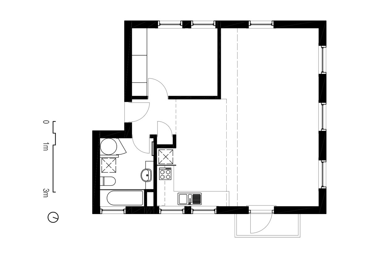 1221x845 Two Apartments In Modern Minimalist Japanese Style