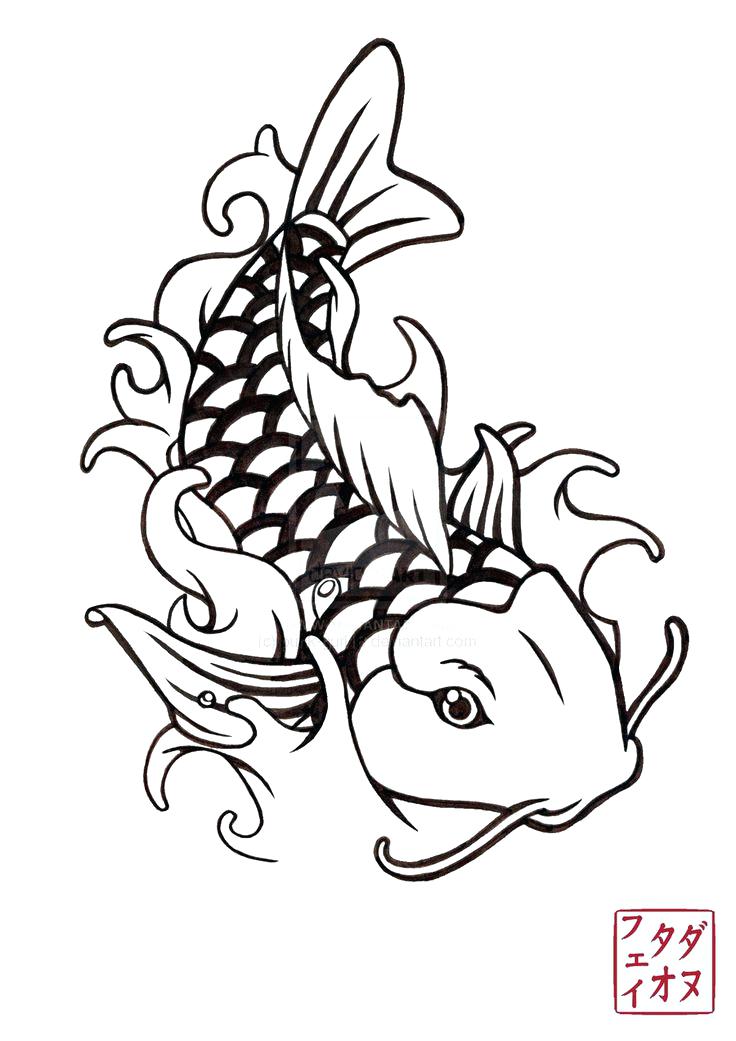 736x1041 Koi Fish Coloring Pages Realistic How To Draw A For Kids Free