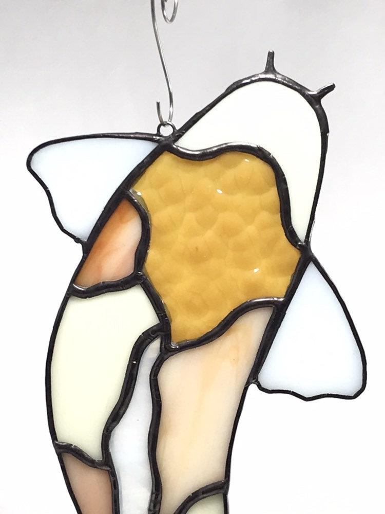 750x1000 Stained Glass Japanese Koi Fish