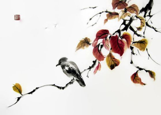 558x400 Japanese Ink Painting Asian Art Sumi E Japanese Ink Painting