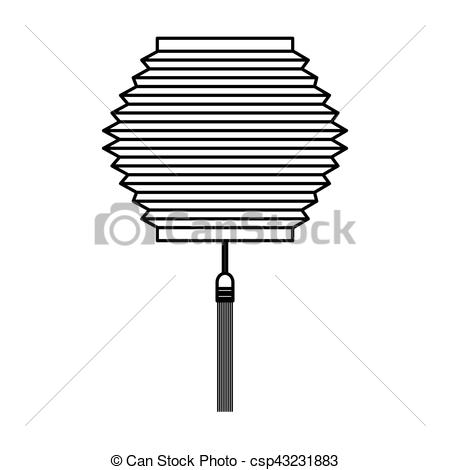 450x470 Traditional Japanese Lamp Icon Vector Illustration Design