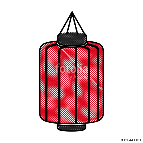 500x500 Drawing Japanese Lantern Decoration Festive Culture Vector