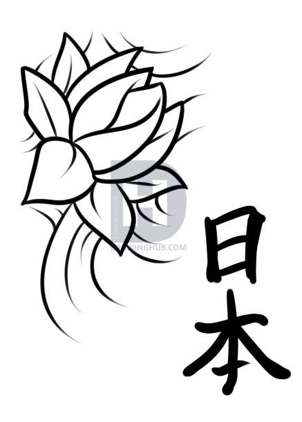 437x611 Japanese Tattoo Drawing Lesson, Step
