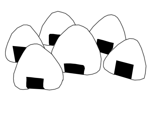 482x375 Art Food Japan Japanese Kawaii Sushi Lineart Line Art Onigiri