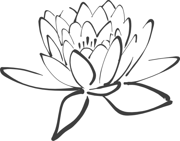 600x472 Outline Lotus Black And Grey Tattoos Ideas And Designs