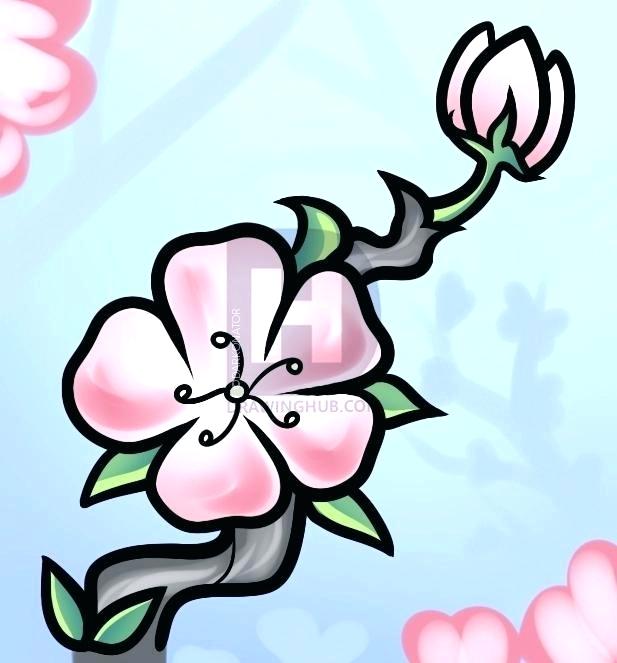 617x663 How To Draw Japanese Flowers Step
