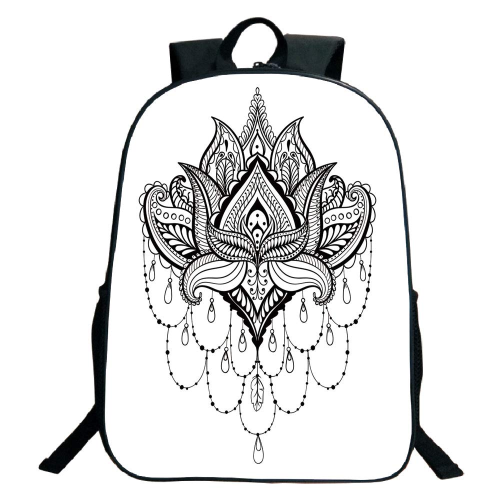 1000x1000 personal tailor black monolayer rucksackk,henna,ethnic