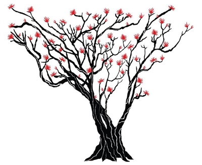400x326 Japanese Maple Tree Wall Decal Tree Wall Decals