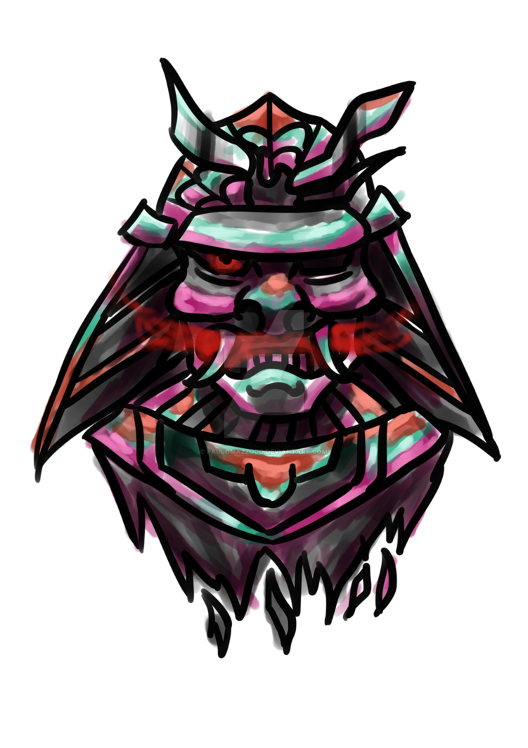 751x1063 Drawing Samurai Mask Transparent Png Clipart Free Download