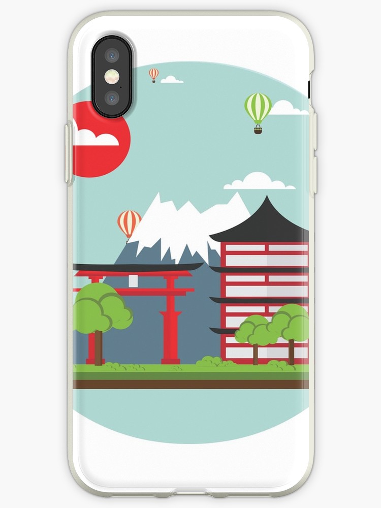 750x1000 Oriental Japanese Mountain Sunset Iphone Cases Covers