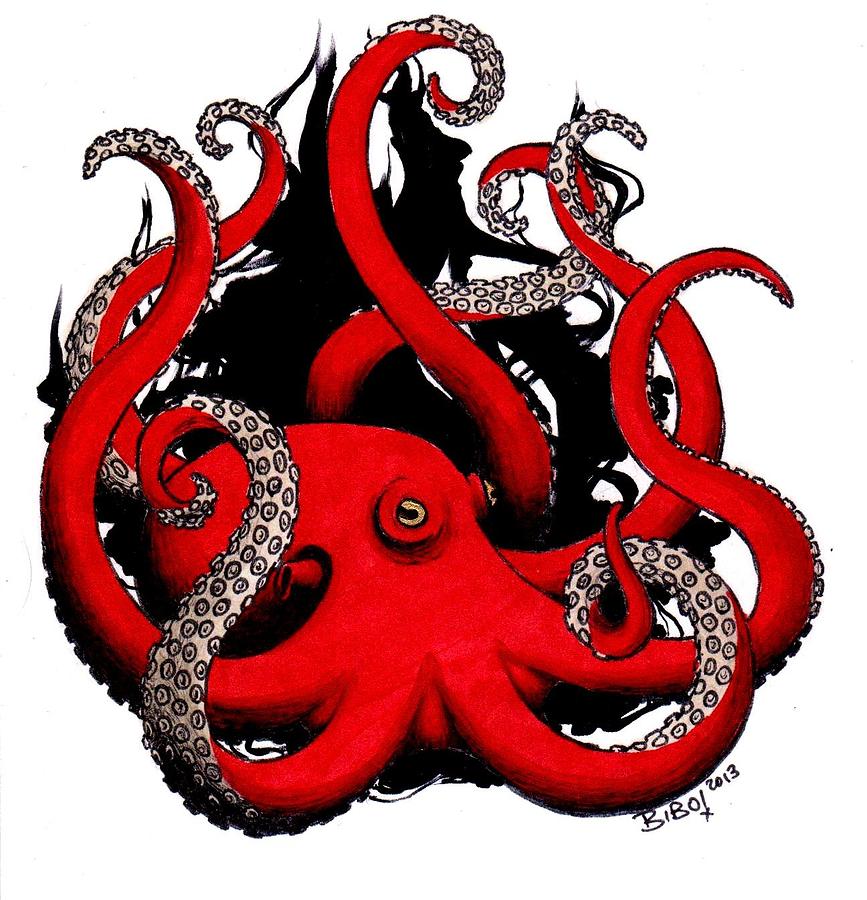 867x900 Mythical Creature, 'the Akkorokamui,' A Japanese 'kami,'