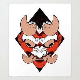 264x264 Japanese Mask Art Prints