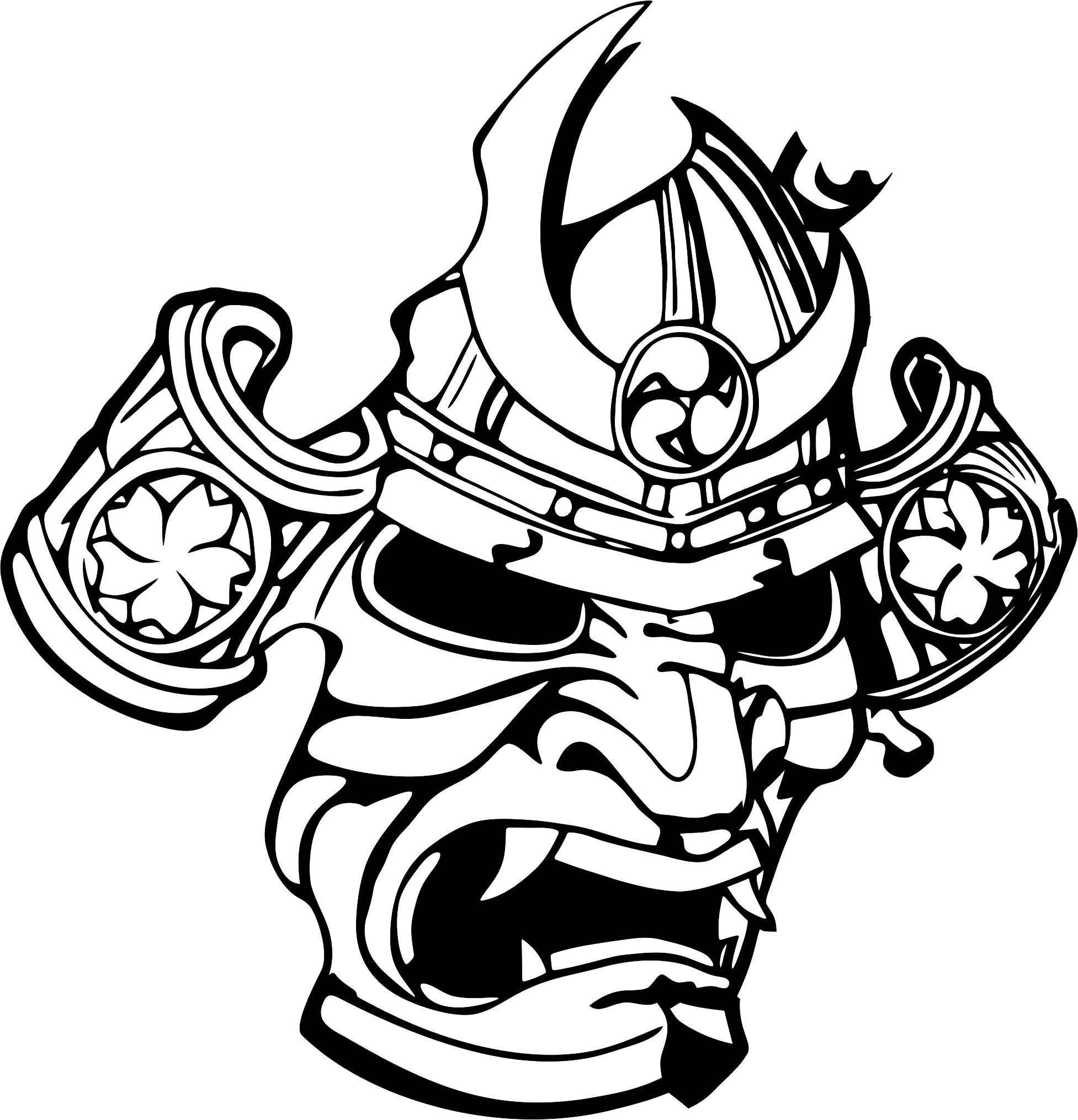 Japanese Oni Mask Drawing Free Download On ClipArtMag